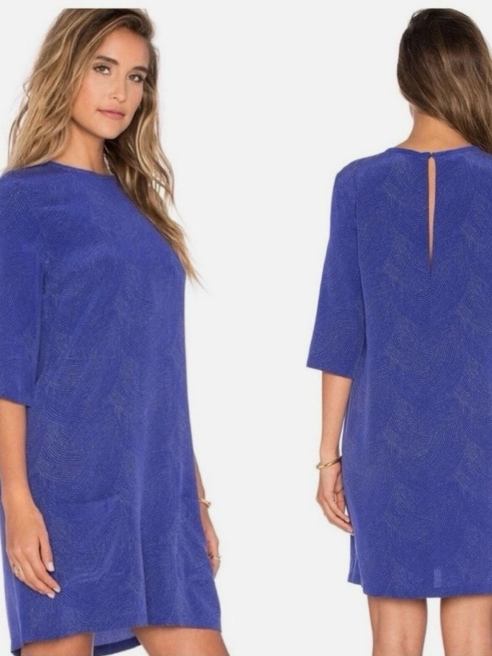Equipment Aubrey 100% Silk Mini Shift Dress Pockets Sz M